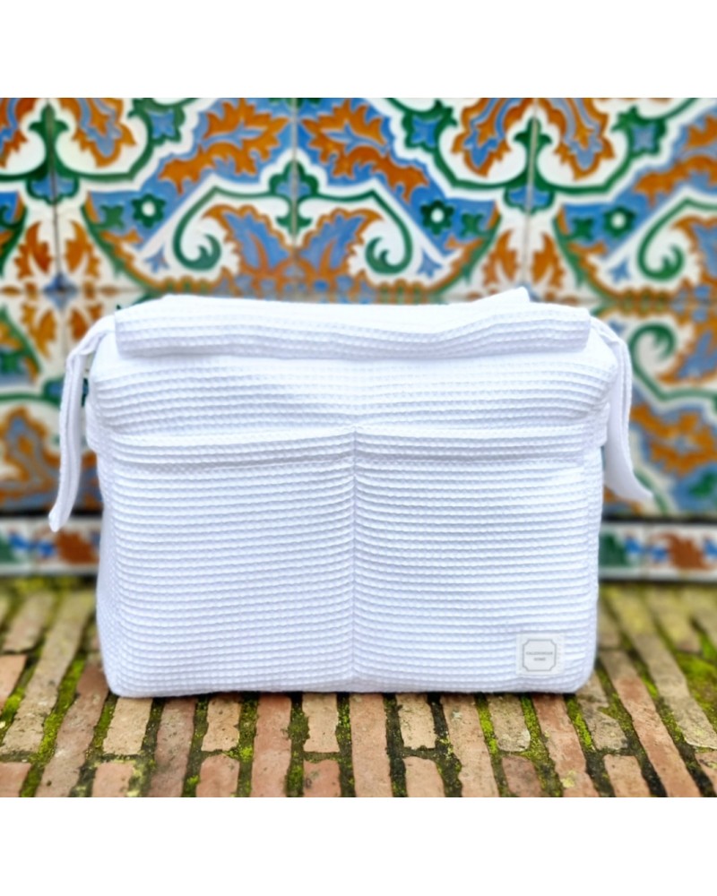 Bolso Carrito Grande Wafle Blanco