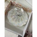 Kit Bautizo vela, toalla, concha y caja flor Paula