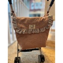 Silla de muñecas vichy teja y flor