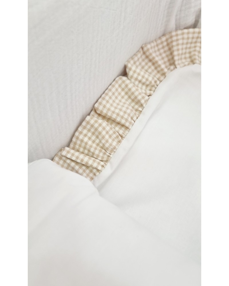 Saco capazo con relleno extraible vichy beige