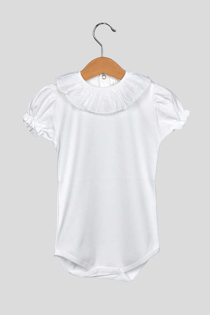 Body manga corta cuello gris 