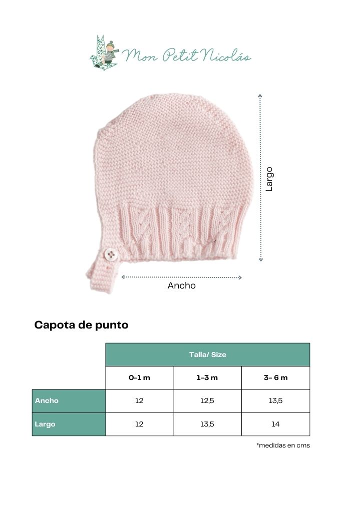 Capota de punto blanco 