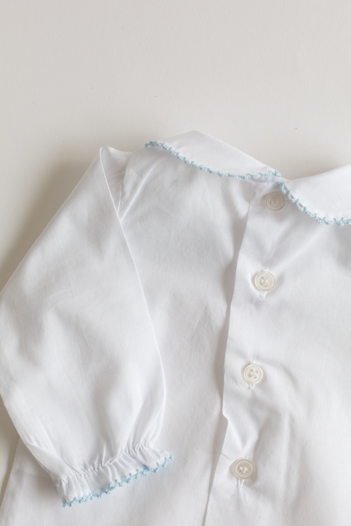 Camisa batista picos azul 