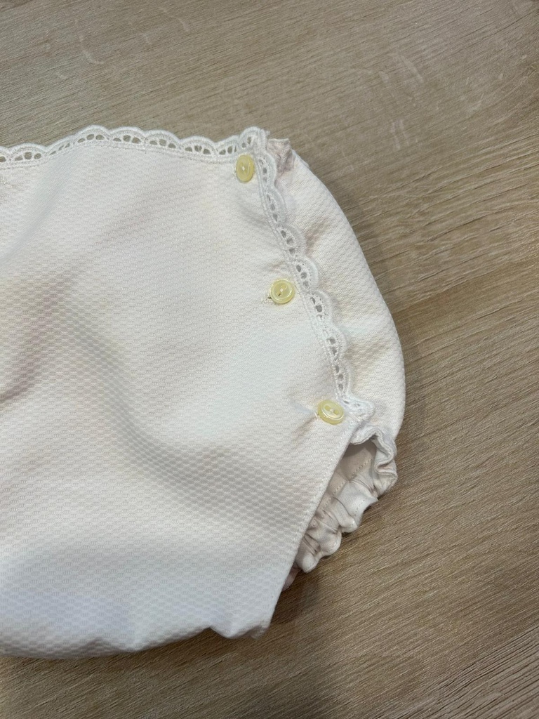 Cubrepañal pique blanco