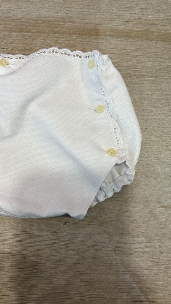 Cubrepañal piqué blanco petit isabel