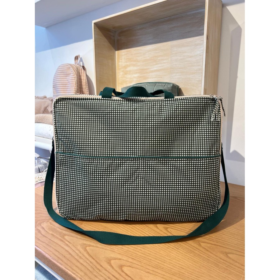 Maleta de hospital de vichy verde 