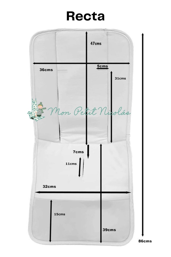 Funda silla universal recta piqué de nido blanco