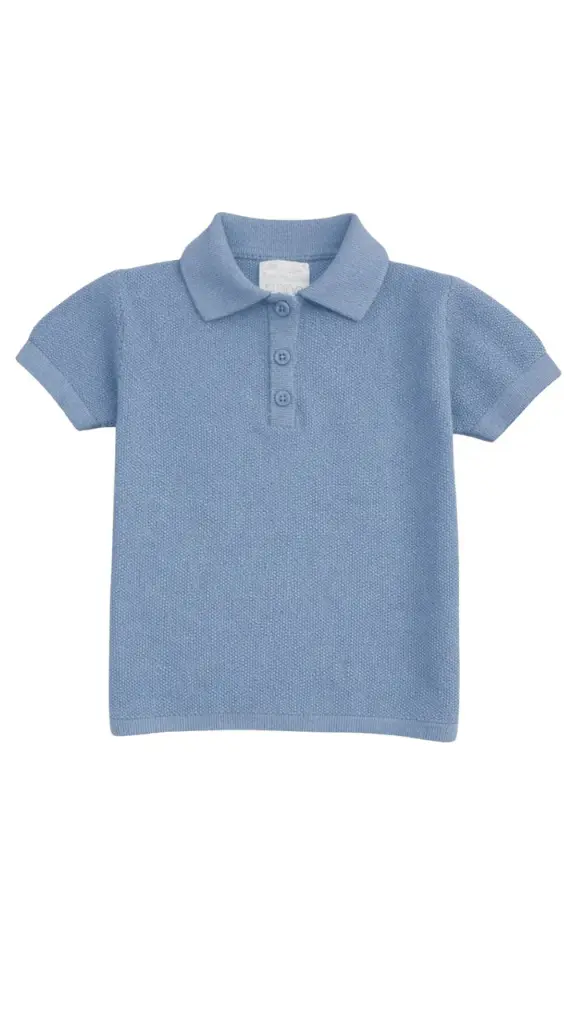 POLO KNIT MANGA CORTA AZUL SUBIDO