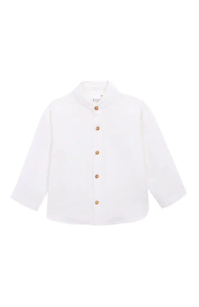 CAMISA MAO BAMBULA BLANCA BOTONES TORTUGA