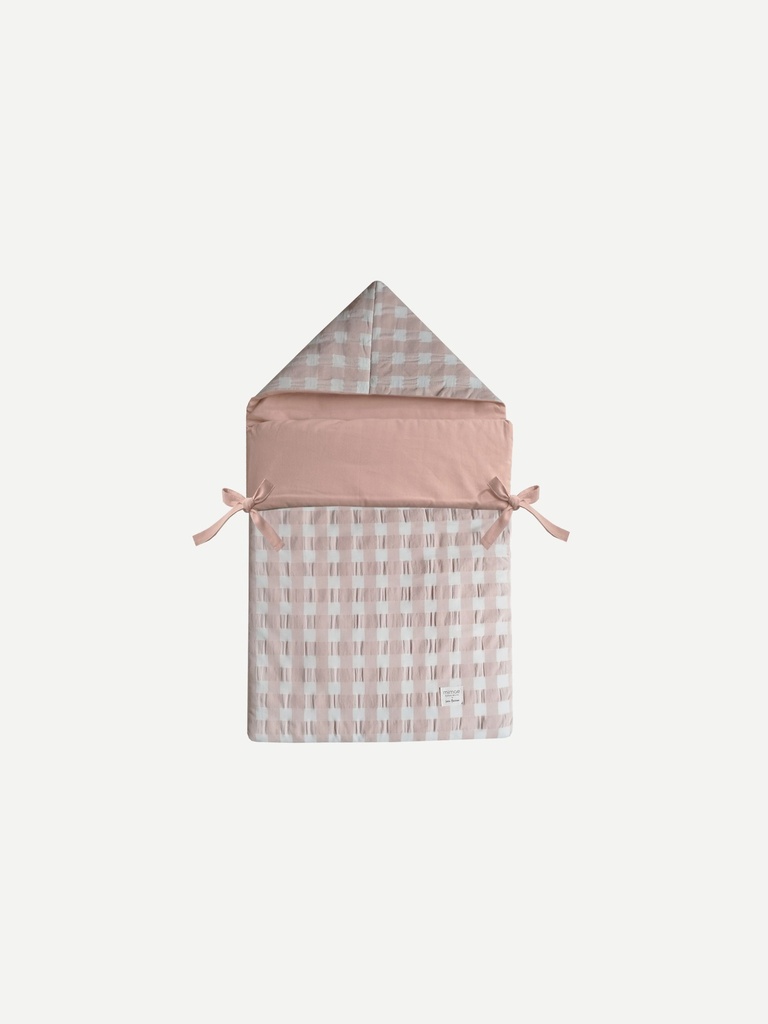 Saco Capazo Vichy Rosa y Rosa