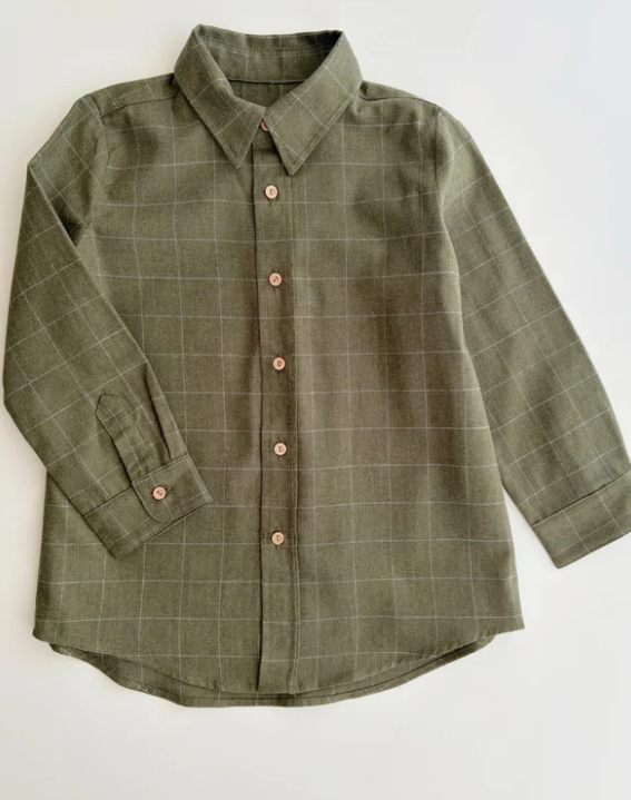 Camisa avellana cuadros 