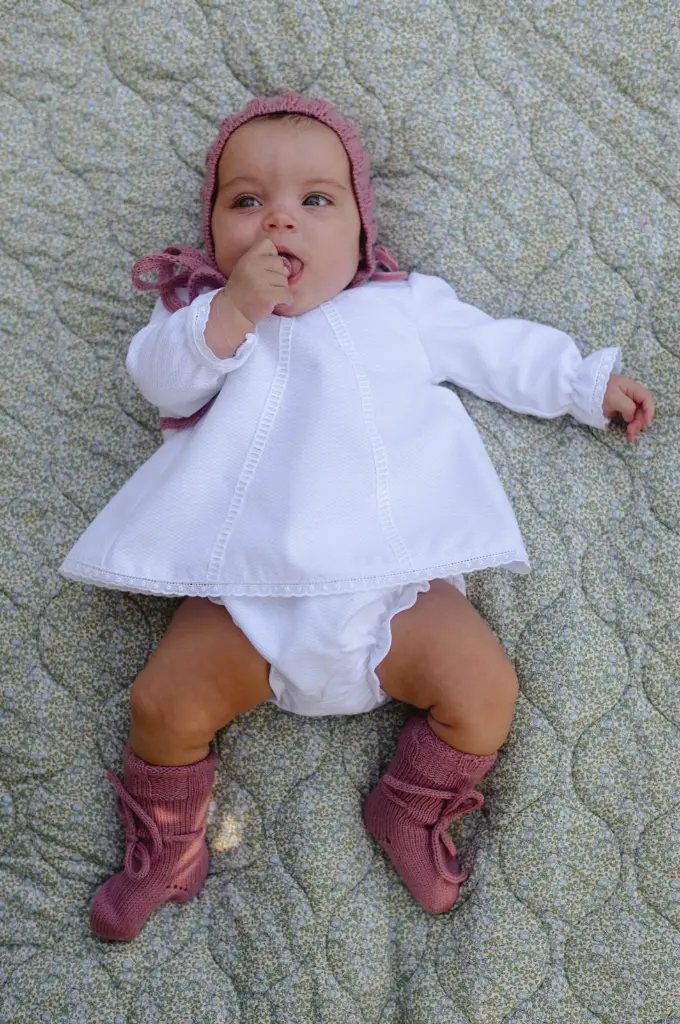 Jesusito tulipán lazo terciopelo rosa