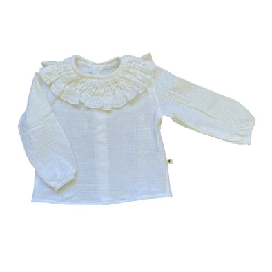 Camisa cuello frunce bambula 