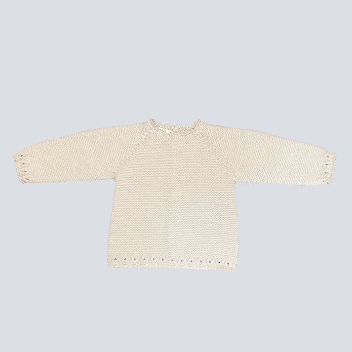 Jersey bebé de lana crudo 