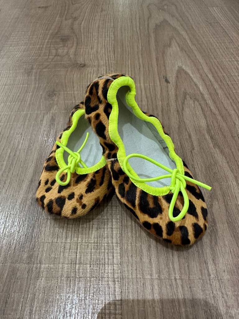 Bailarina leopardo rebite flúor
