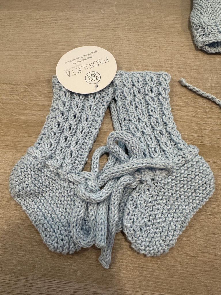 Patuco alto ochos celeste