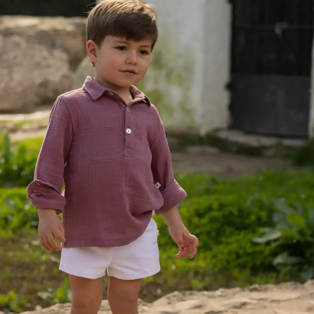 Polera bambula malva 