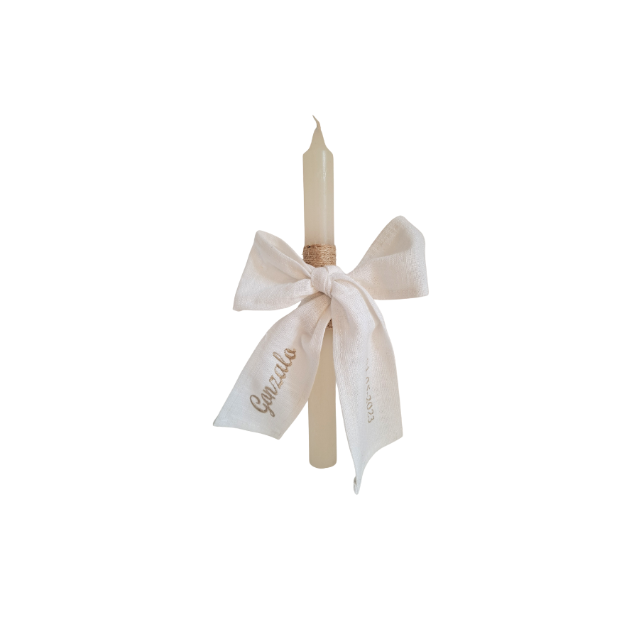 Vela bautizo personalizada 