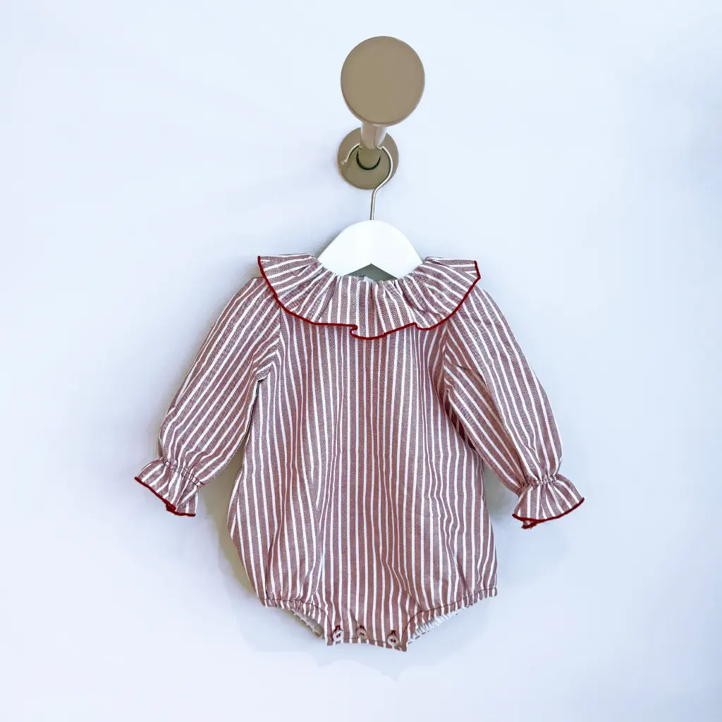 Pelele Bilbao rayas rojas