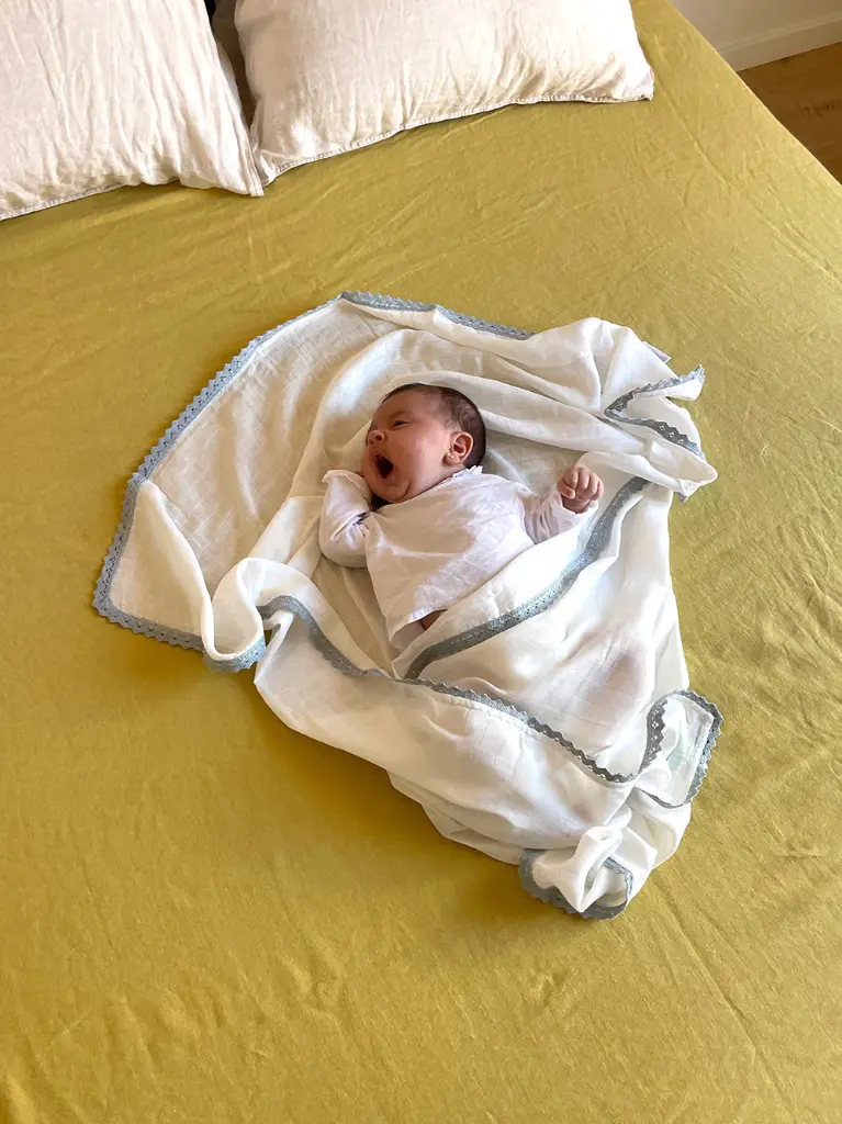 Pack dúos mantas de muselina de algodón - Blue y Beige 