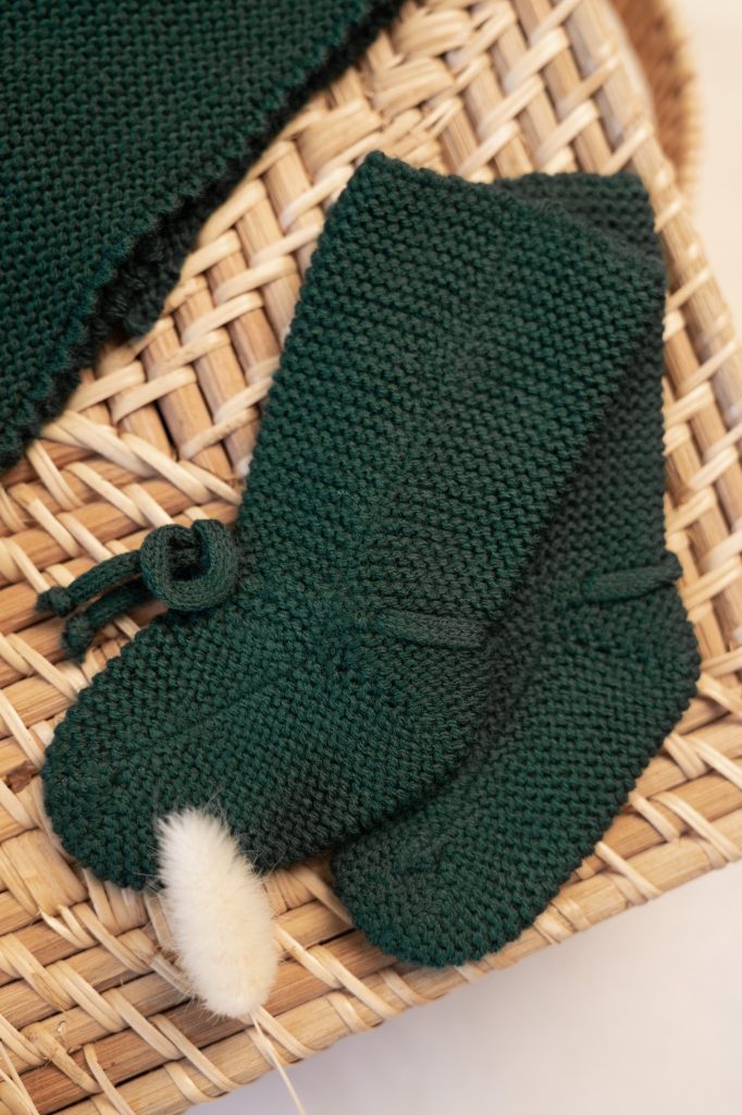 Patucos Ochitos verde botella 