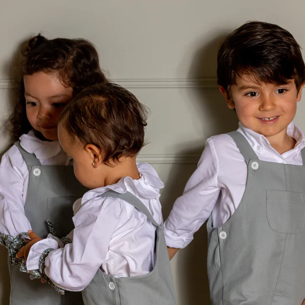 Peto largo azul plomo unisex