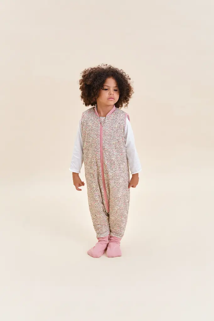 Pijama manta con calcetines antideslizantes - Pastel Floral - TOG 2.5