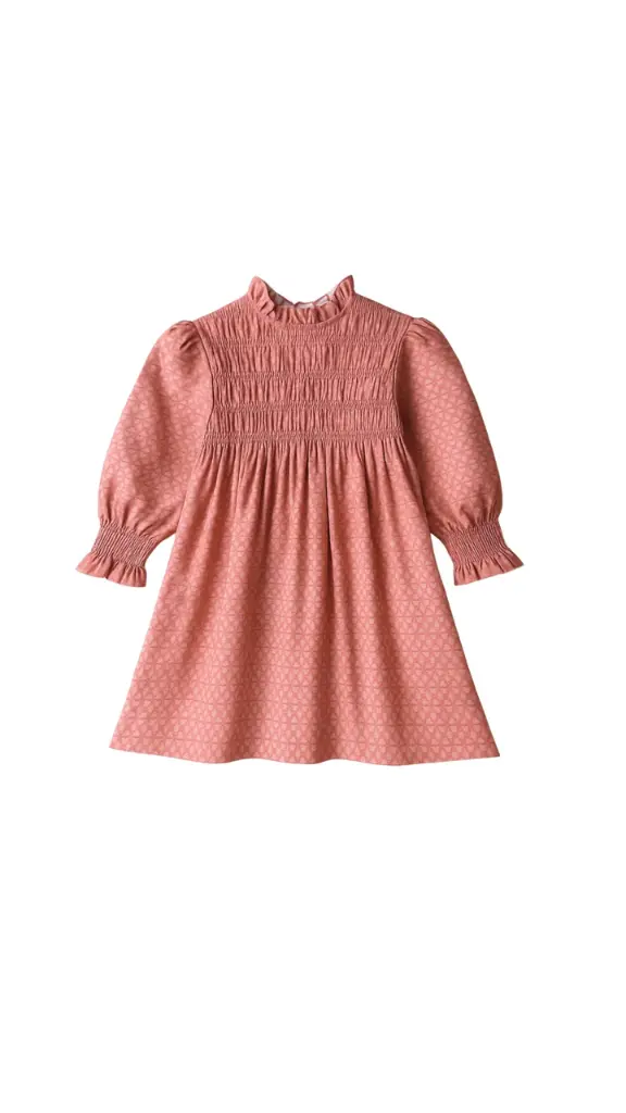 VESTIDO SMOCK FLORES GEOMÉTRICAS