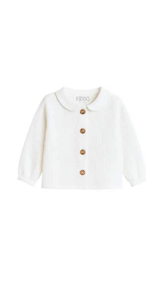 CAMISA CUELLO BEBÉ BAMBULA BLANCA