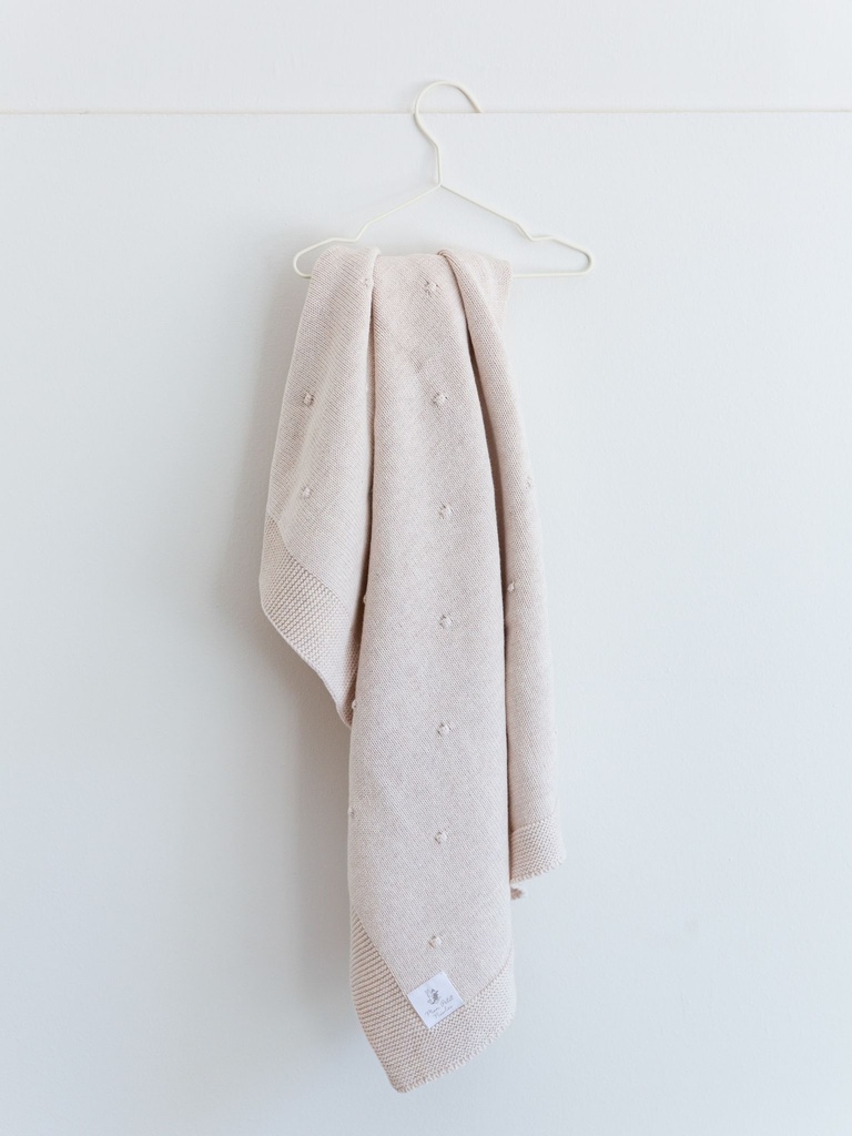 Manta de punto tostado 