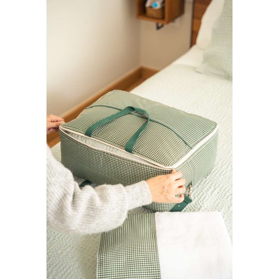 Maleta de hospital de vichy verde 