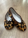 Bailarina leopardo rebite marrón