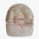 Mochila infantil con nombre bordado y volante